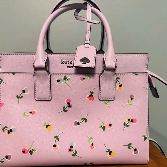 Kate Spade Lavender Floral Satchel - Picture 1 of 16
